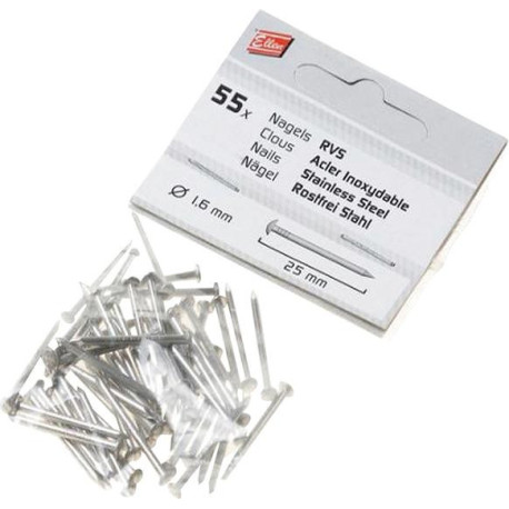 Rail d'étanchéité accessoires clous acier argent L 25mm (Par 20)