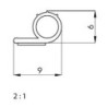 Joint profil 10107 pour Ant. Silicone blanc. Br9 x H6. L100mtr