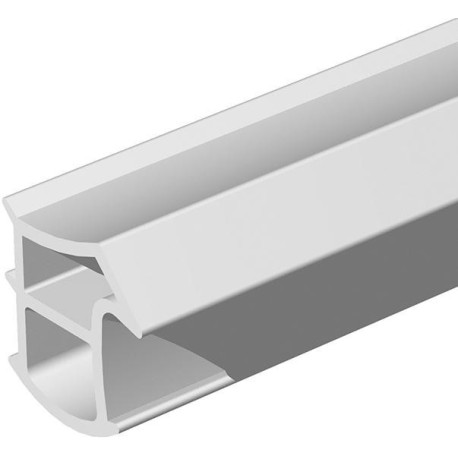 Joint de châssis en acier K2154z. à insérer W-PVC blanc. L 5mtr (Par 20)