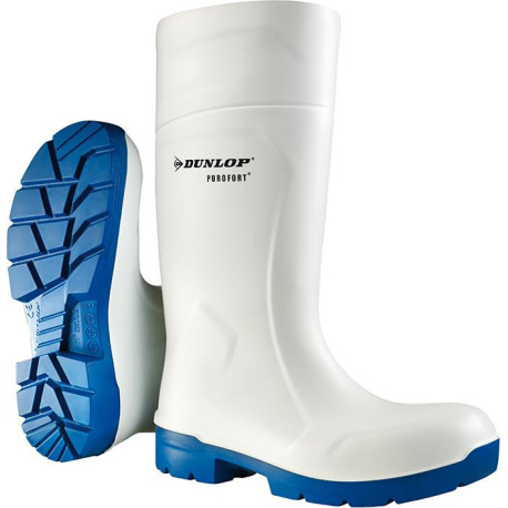 Bottes Dunlop FoodPro Purofort MultiGrip. blanc.bleu. Taille 48