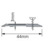 Profilé de seuil SP44 à visser en alu b/c. Br 44 x L 1000mm (Par 10)