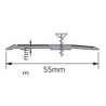 Profilé de seuil SP55 à visser Alu sigge. Br 55 x L 1000mm (Par 10)