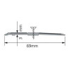 Profil de seuil SP69 à visser Alu bleu. Br 69 x L 1000mm (Par 10)