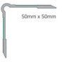 Protection de bord de mur MS50 à visser Alu noir. Br50 x H50 x L1000 (Par 10)