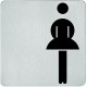 Panneau inox WC, Femme 0 36 4059,F69 matt