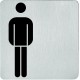 Panneau inox WC,Homme 0 36 4059,F69 matt