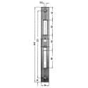 Plaque serrure fermeture Nr 0129-03-24/245X24X2 mm verz