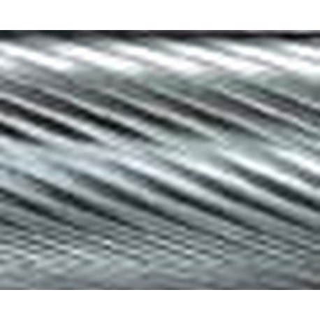 Fraise sur tige de 6 mm, en carbure, forme sphérique cylindrique WRC (bout rond), denture 5, Forme : WRC 1225, Ø de la tête 12 mm