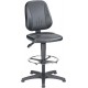 Chaise de travail Unitec 3 sur patins et avec repose pieds - bois - 9651-3000