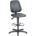 Chaise de travail Unitec 3 sur patins et avec repose pieds - bois - 9651-3000