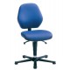 Chaise bureau Laboratoire Basic 2 sur roulettes, Dossier a contact permanent, Tissu- 9133-6902-502