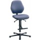 Chaise bureau Laboratoire Basic 2 sur roulettes- tissu - Dossier a contact permanent, 9133-CI11-502