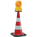 Cone de lumière stroboscopique hauteur double face LED 750 mm