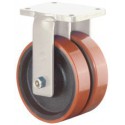 Roulette double - Polyuuréthane -250 mm