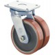 Roulette double pivotante 200 mm