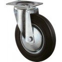 Roulette 80 mm Lg. R Roue Caoutchouc