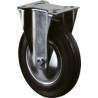 Roulette 100 mm Lg.R Cadre Galv. Roue Caoutchouc