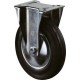 Roulette 160 mm Lg.R Cadre Galv. Roue Caoutchouc