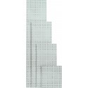 Plaque perforée 495x457 mm gris clair RAL 7035