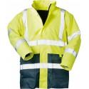 Parka haute visibilité ,Taille S, jaune/bleu
