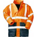 Parka haute visibilité ,Taille XXL orange/bleu