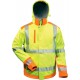 Veste softshell Haute visibilité RICKMER Taille L,jaune/orange