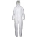 Combinaison jetable PP,50 g/m2,Taille L, blanc