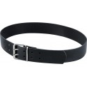 Ceinture cuir Carsten, double broche longueur 105 cm