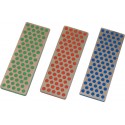 Pierre a aiguiser-Set W7EFC 70X25 rouge/bl/gr DMT