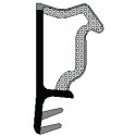 Ailes de butée de pliage Joint Noir D3630gris clair (Par 150)