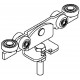 HELM 391 Monture tole galvanisée, fixation sur plat, galet avec moyeu M12x60, Electrique