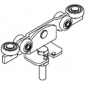 HELM 491 EL Monture tole galvanisée, fixation sur plat, galet avec moyeu M16x70, elektrisch