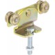 HELM 591 Monture tole galvanisée, fixation sur plat, galet avec moyeu M20x80, Hauteur réglable