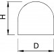 KWS 8804 Support extrémité cone FP our Ø 35 mm, 31 mm hoch