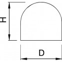 KWS 8804 Support extrémité cone FP our Ø 35 mm, 31 mm hoch