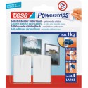 Tesa 58031 Lot de 2 crochets pour cadres Powerstrips (Blanc)
