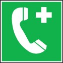 Panneau d'urgence film 150x150mm