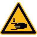 Panneau d'avertissement Blessures aux main - 25mm - autocollants - 44 unités