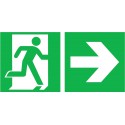 Panneau d'urgence 300x150mm Alu.