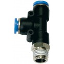 Connecteur en Té plastique R1/8 . D6