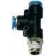 Connecteur en Té plastique R3/8 . D8