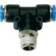 Connecteur en Té plastique R1/4 . D6