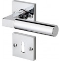 Poignée porte WC,Bauhaus avec Rosetten,Chrom