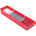 Boite rangement VKB 600x152x83 mm rouge (Par 10)