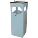 Poubelle cendrier cube bleu