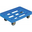 Rouleur de transport 610x410mm bleu, avec 4 roues