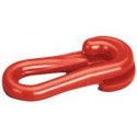 Crochet nylon 6 mm rouge / C-Glied (Par 10)