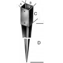 Point d'ancrage tzn 71x900 force 2,0mm
