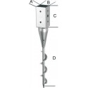 Point d'ancrage tzn 91x650 mm