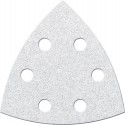 Papier abrasif triangulaire Velcro 94mm K120,blanc 6L.FORTIS